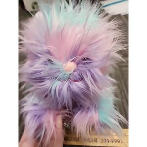 Build A Bear Angora Bunny Rabbit Plush Pastel Cotton‎ Candy Stuffed Fuzzy Easter